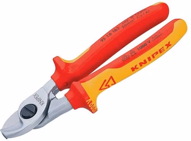 Knipex VDE Cable Shears in Red and Multicolour, 165 mm
