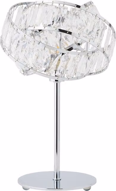 Hudson Jewel Table Lamp in Silver and Chrome