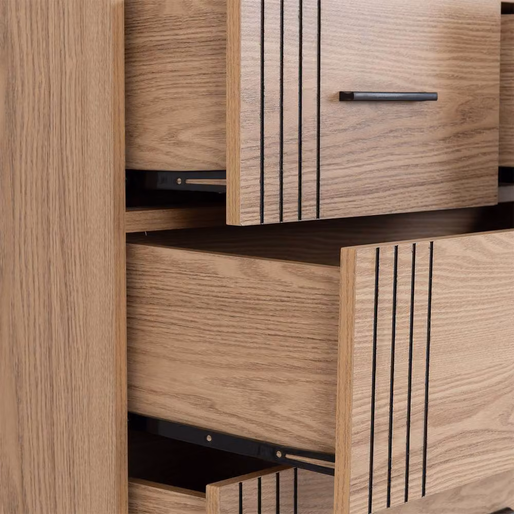Seconique Tessa 3+2 Drawer Chest in Light Oak Natural Oak Effect – 2
