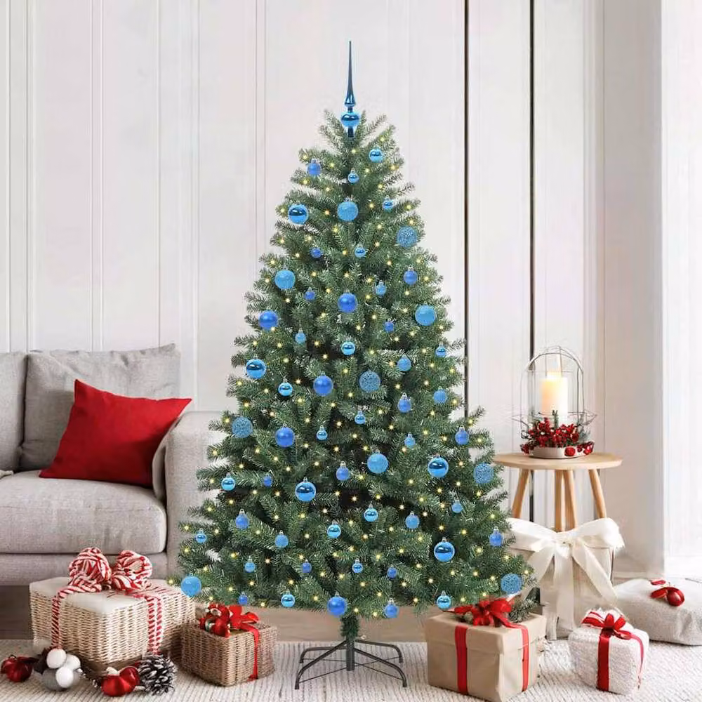 Berkfield Home Realistic Artificial Hinged Christmas Tree, Green, Height: 180 cm – 2