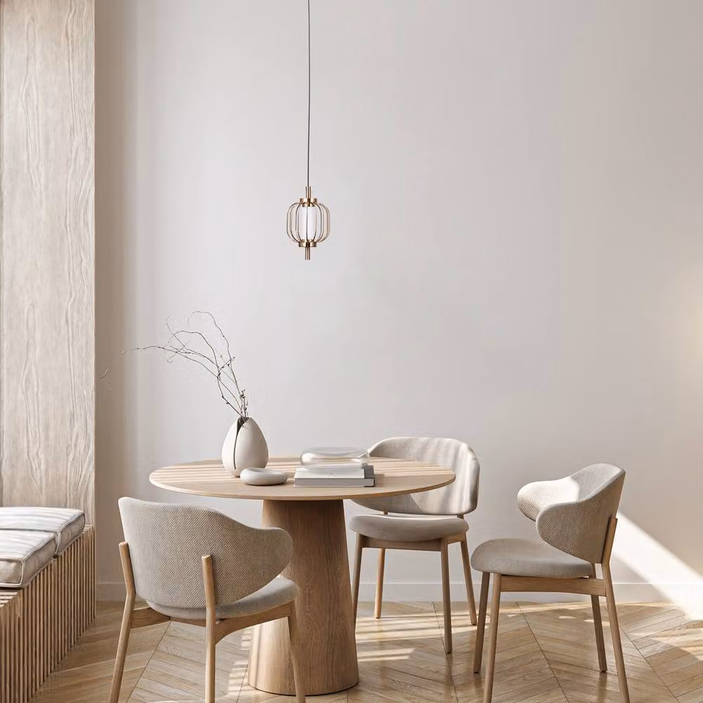 Netlighting Pedro Slim Gold Pendant Ceiling Light with Warm White LED – 2