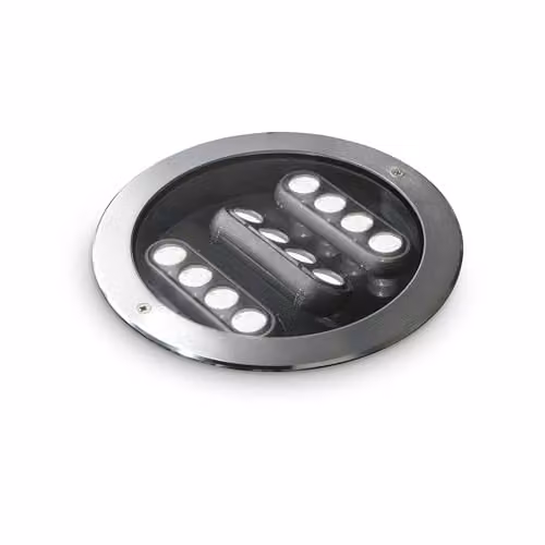 Netlighting Taurus LED Outdoor Recessed Floor and Decking Light, 20W, 3000K Warm White, Grey Metal, IP67