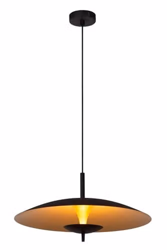 Lucide Vulcan Dimmable LED Pendant Light in Black, Diameter: 47 cm