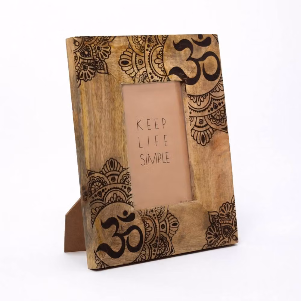 KDMD Ethnic Mango Wood Mandala Picture Frame in Brown for 10x15 cm Photos – 2