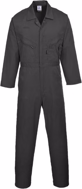 Portwest Men's Liverpool-zip Poly-cotton Workwear Coverall Pack of 2 in Black, Size: 3XL – 1