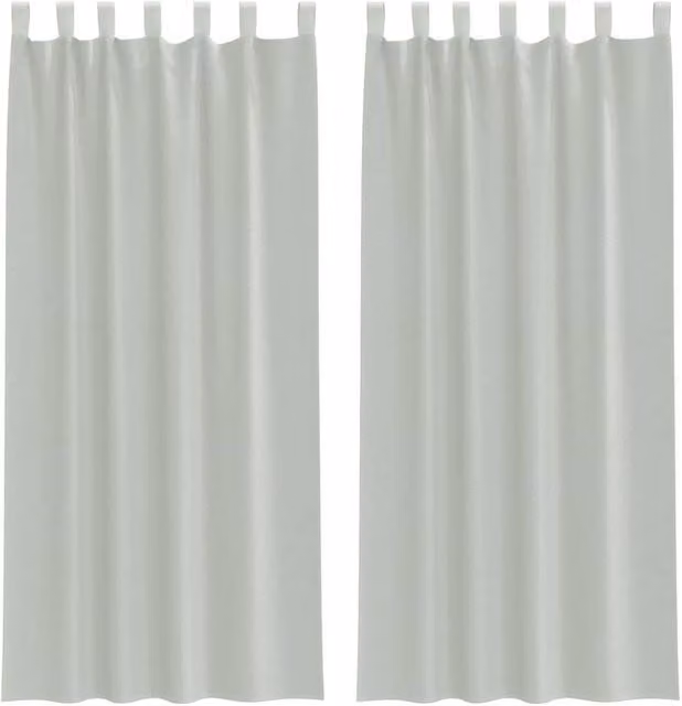Berkfield Home Voile Curtains with Loops, 2 Pack, Grey, W: 140 cm, H: 225 cm – 1