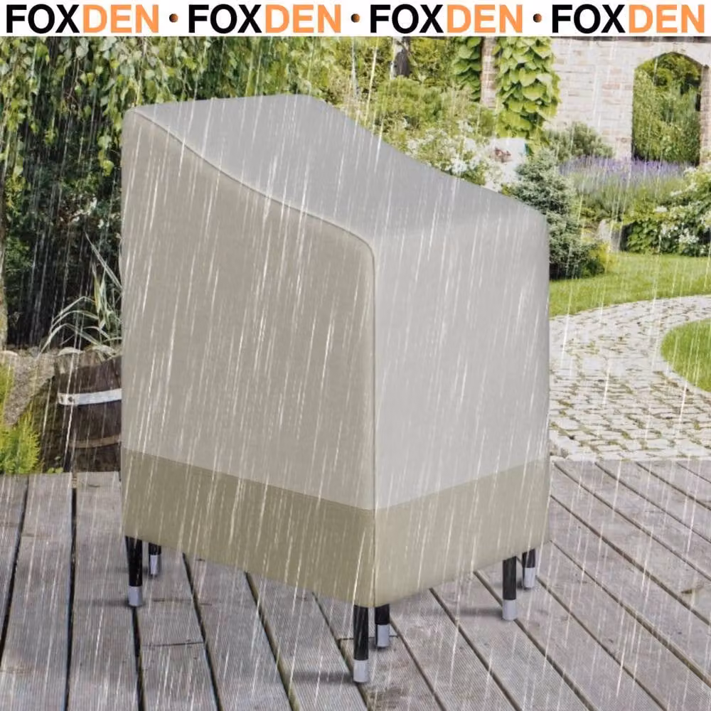 FLAVORA Waterproof Outdoor Furniture Cover in Beige and Brown Polyester – 2