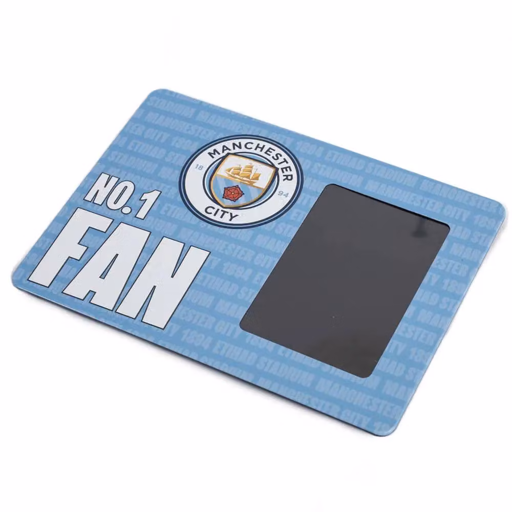 Manchester City FC No.1 Fan Single Rectangular Photo Frame in Mid Blue – 3