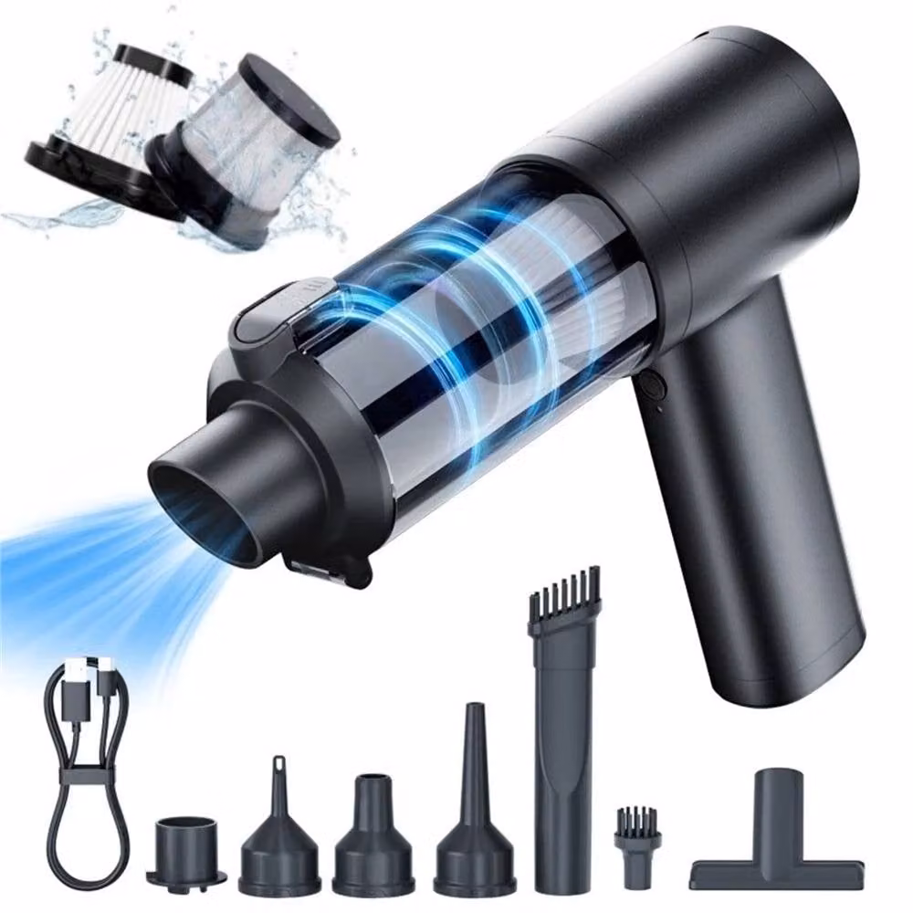 Nordara Cordless Handheld High Power Car Vacuum Cleaner with 18000Pa Suction and Blow Function, Black – 5