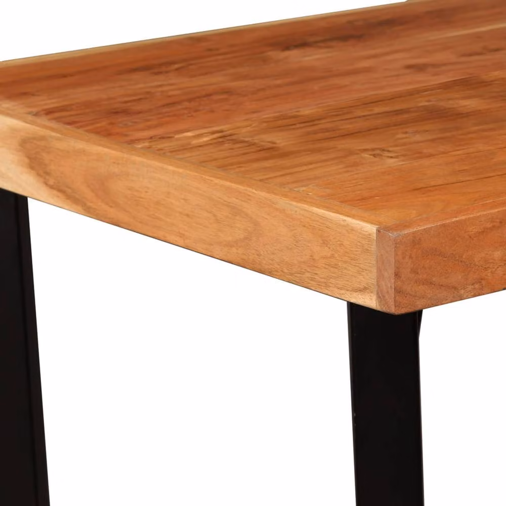 Berkfield Solid Acacia Wood Home Bar Table in Brown, W/D/H: 60 x 60 x 107 cm – 3