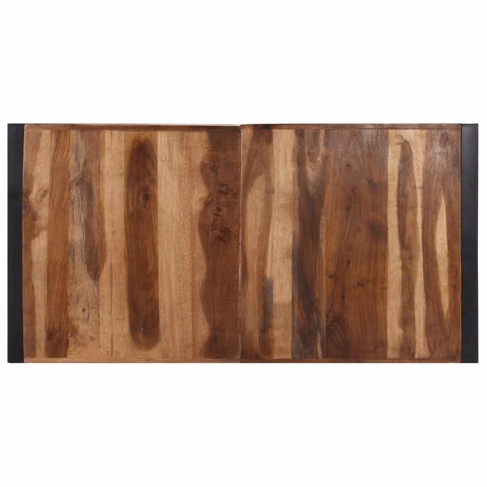 Berkfield Home Industrial Coffee Table in Brown Solid Acacia and Rubberwood, W: 140 cm, D: 70 cm, H: 40 cm – 3