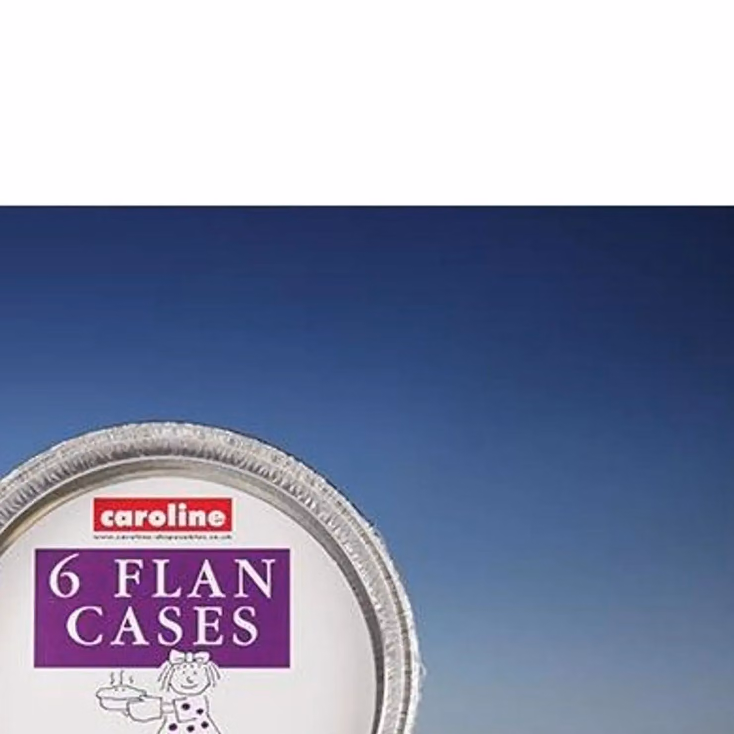Caroline Silver Foil Flan Cases, 670ml, 6 Pack – 2
