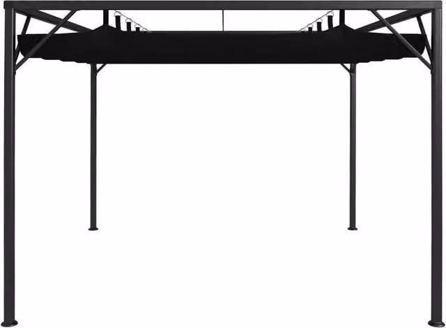 Berkfield Home Garden Gazebo with Retractable Roof Canopy, Anthracite and Black, W: 300 cm, D: 300 cm, H: 230 cm