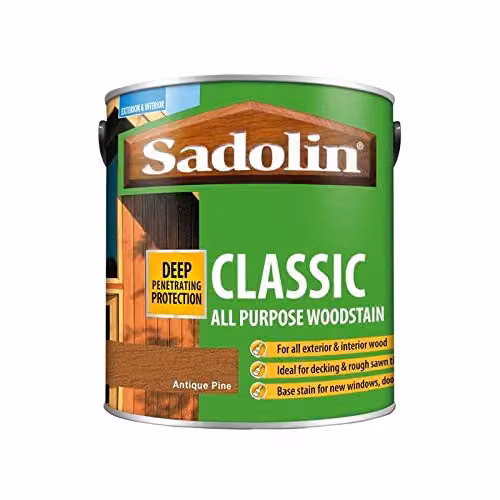 Sadolin Classic Weatherproof Wood Protection, Antique Pine, 2.5 l
