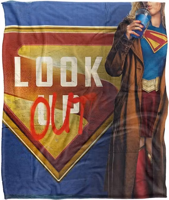 Warner Bros. Supergirl 2026 Vertical Poster Super Soft Fluffy Polyester Throw Blanket in Multicolour, Large