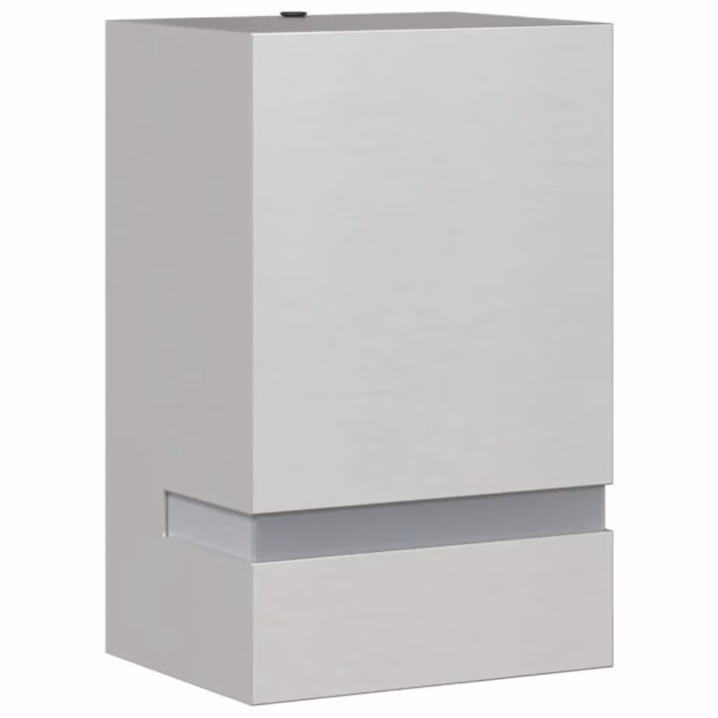 Berkfield Home Modern Rectangular Outdoor Wall Light in Silver Stainless Steel – 2