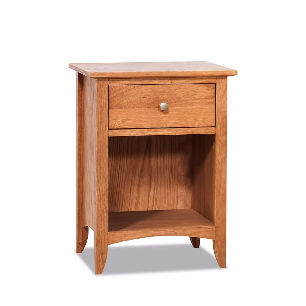Statement Furniture Edward Hopper 1 Drawer Bedside Table in Brown Oak – 2