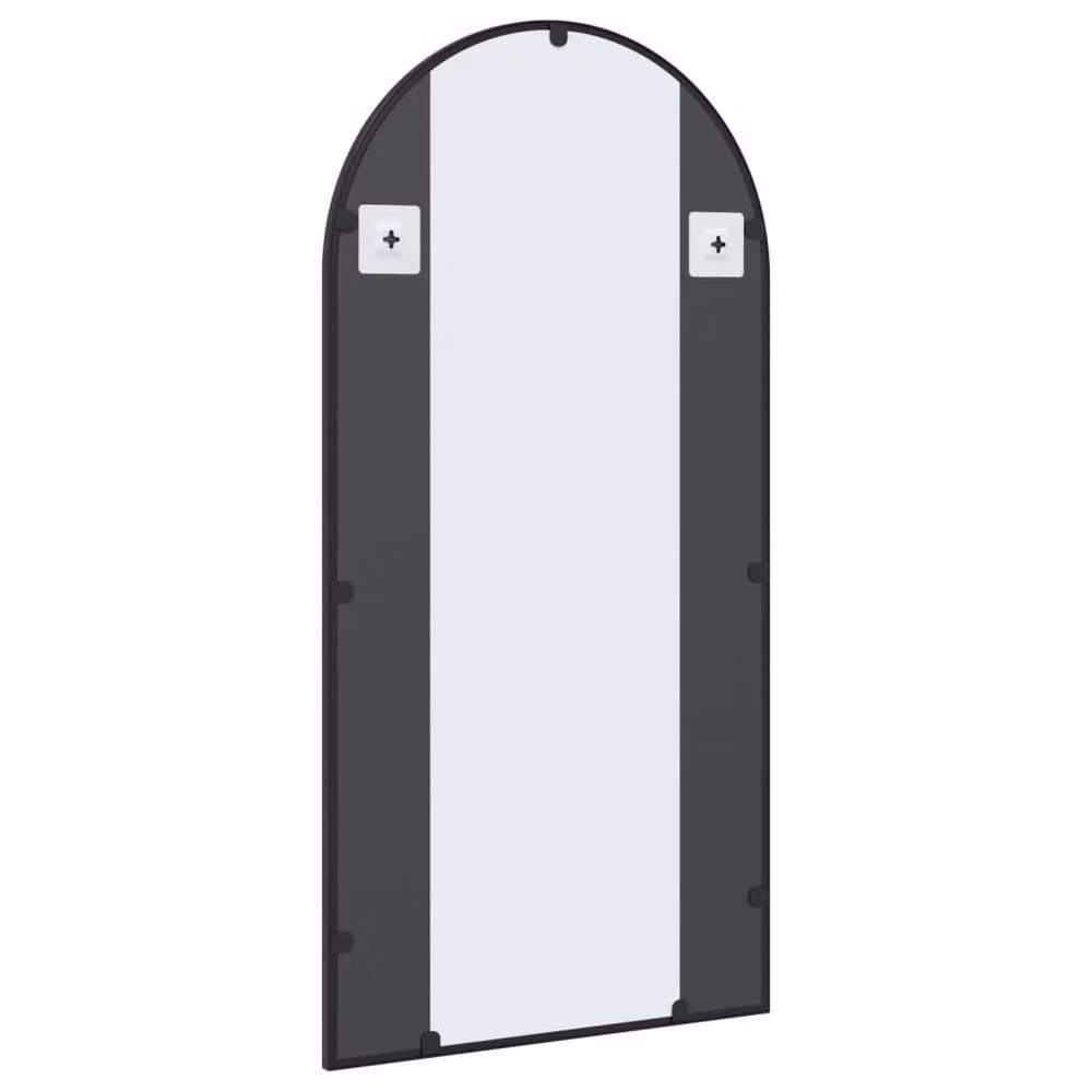 Berkfield Home Minimalist Arch Wall Mirror in Black, W: 50 cm, H: 100 cm – 3
