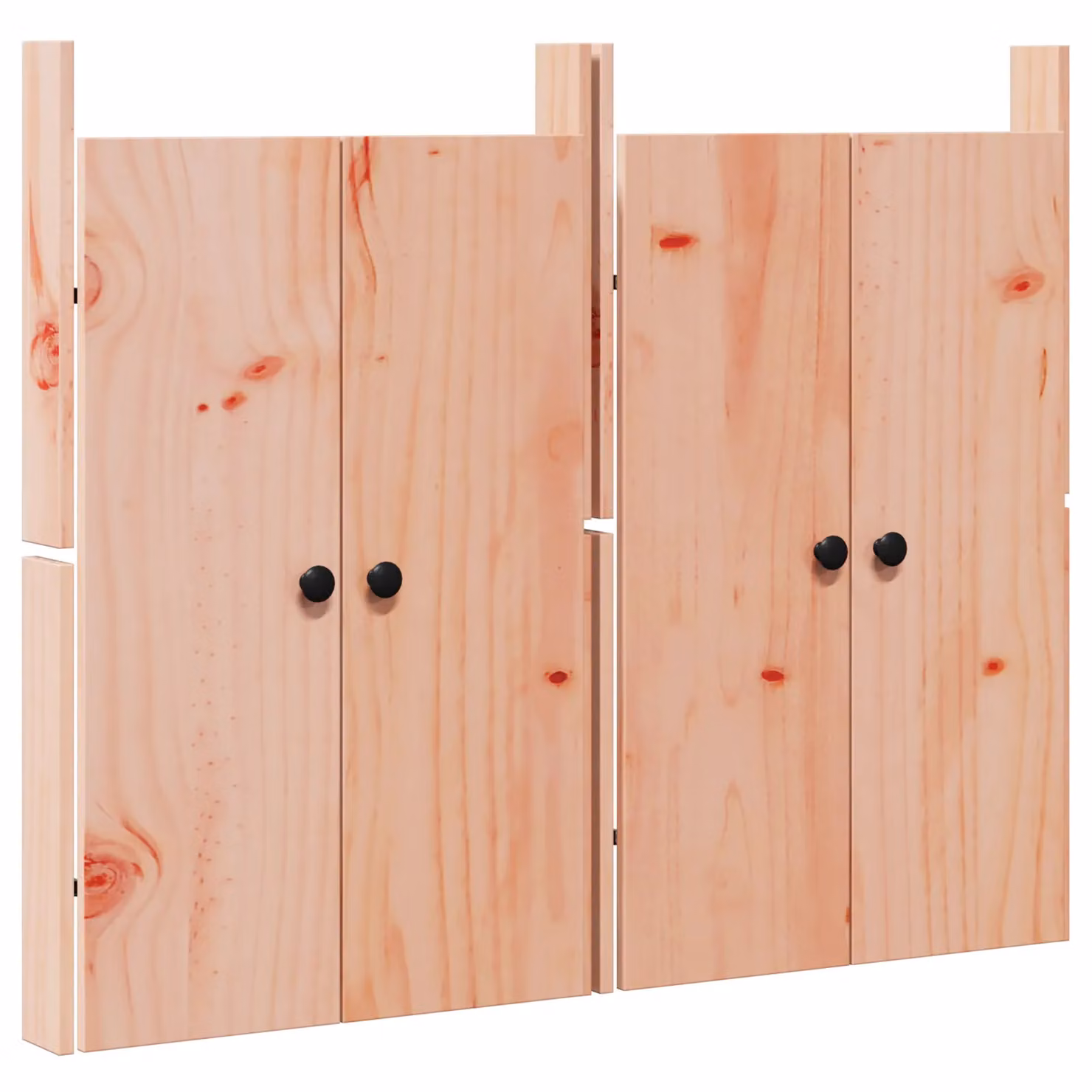 Berkfield Home Outdoor Kitchen Doors, 2 Piece Set in Brown Solid Wood, W/D/H: 50 x 9 x 82 cm – 2