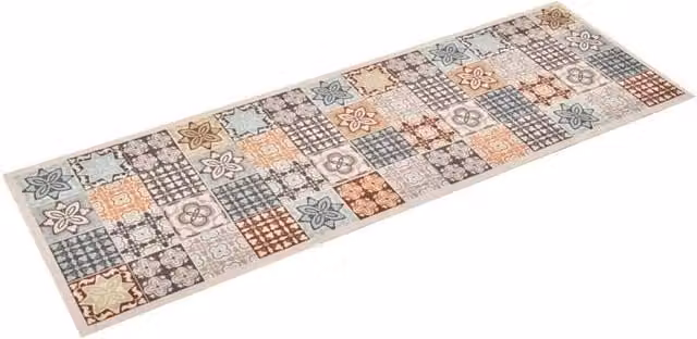Berkfield Home Washable Mosaic Kitchen Carpet, Multicolour, W: 45 cm, L: 150 cm – 1
