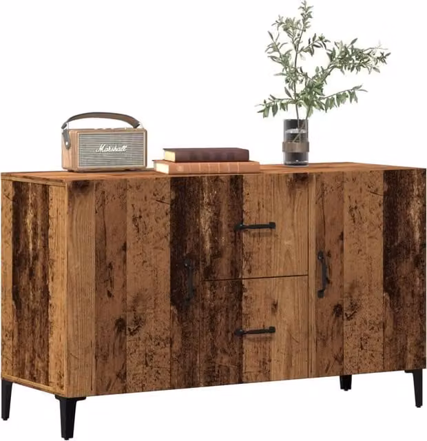 Berkfield Home Classic Sideboard in Brown Old Wood, W/D/H: 100 x 36 x 60 cm – 1
