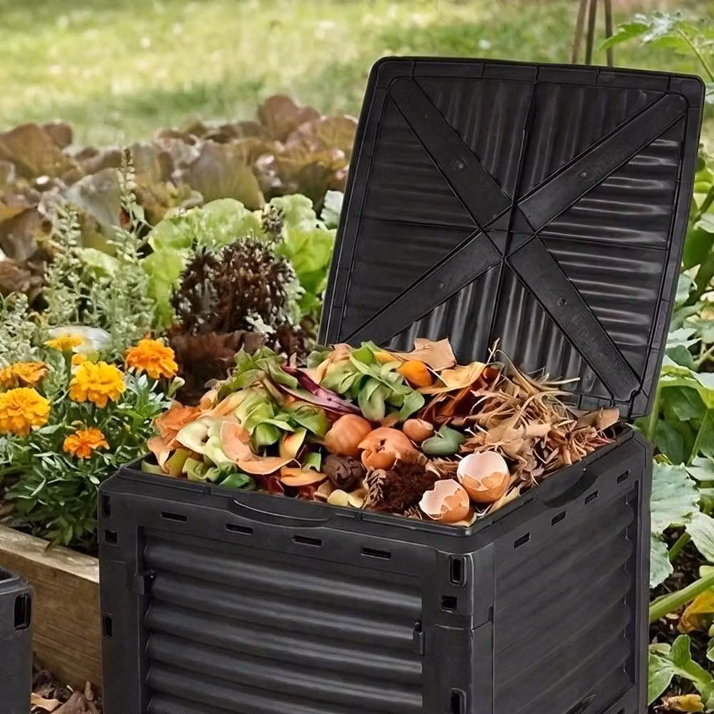 EONLION 300L Garden Composter Bin with Flip Lid in Black – 3