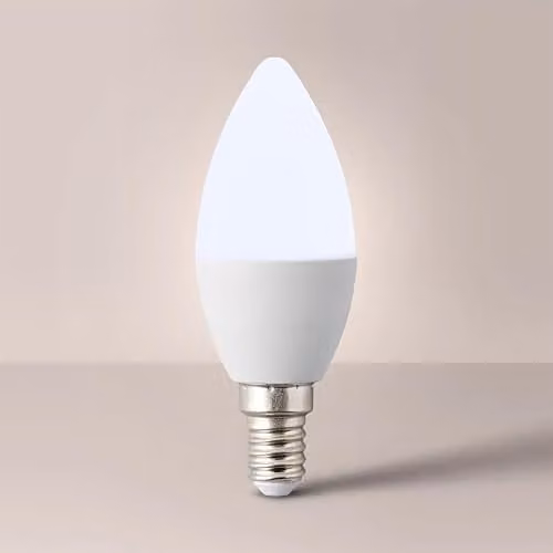 MiniSun 4W High Power LED SES E14 Candle Bulb, Frosted Opal, 3000K Warm White – 1