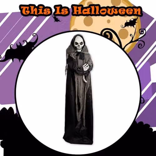 VFM e-Store Animated Skeleton Ghost Halloween Decoration in Black – 9
