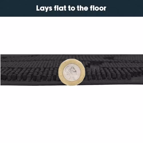 JVL Black Rubber Pin Doormat, W: 40 cm, D: 60 cm – 7