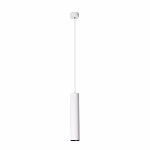 Netlighting Stan White Suspended Cylinder Pendant Light with 1x GU10 LED Socket