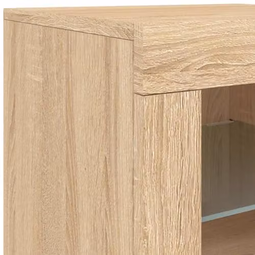 vidaXL Modern Sonoma Oak Sideboard with Integrated LED Lights and Storage Cabinet for Living Room or Hallway – 2