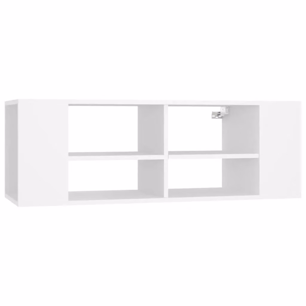 Berkfield Home Wall-Mounted TV Cabinet in White MDF, W/D/H: 102 x 35 x 35 cm – 2