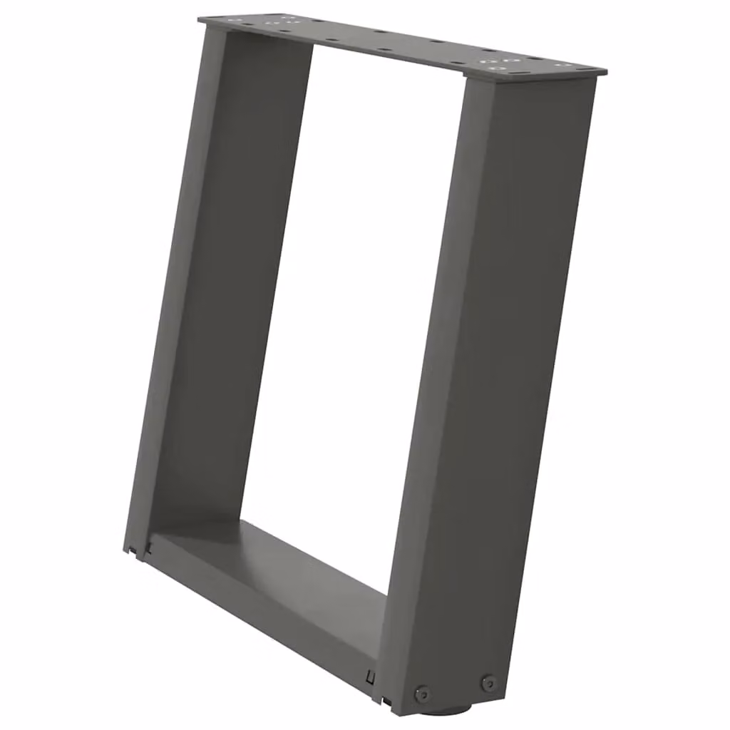 Berkfield Home U-Shaped Steel Coffee Table Legs, 2 Pieces, Anthracite Black, H: 42.5-43 cm x W: 50 cm – 2