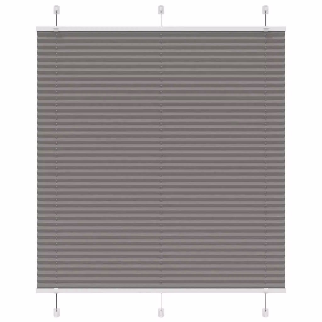Berkfield Home Single Pleat Fabric Blind in Anthracite and Black, W: 115 cm, H: 100 cm – 2