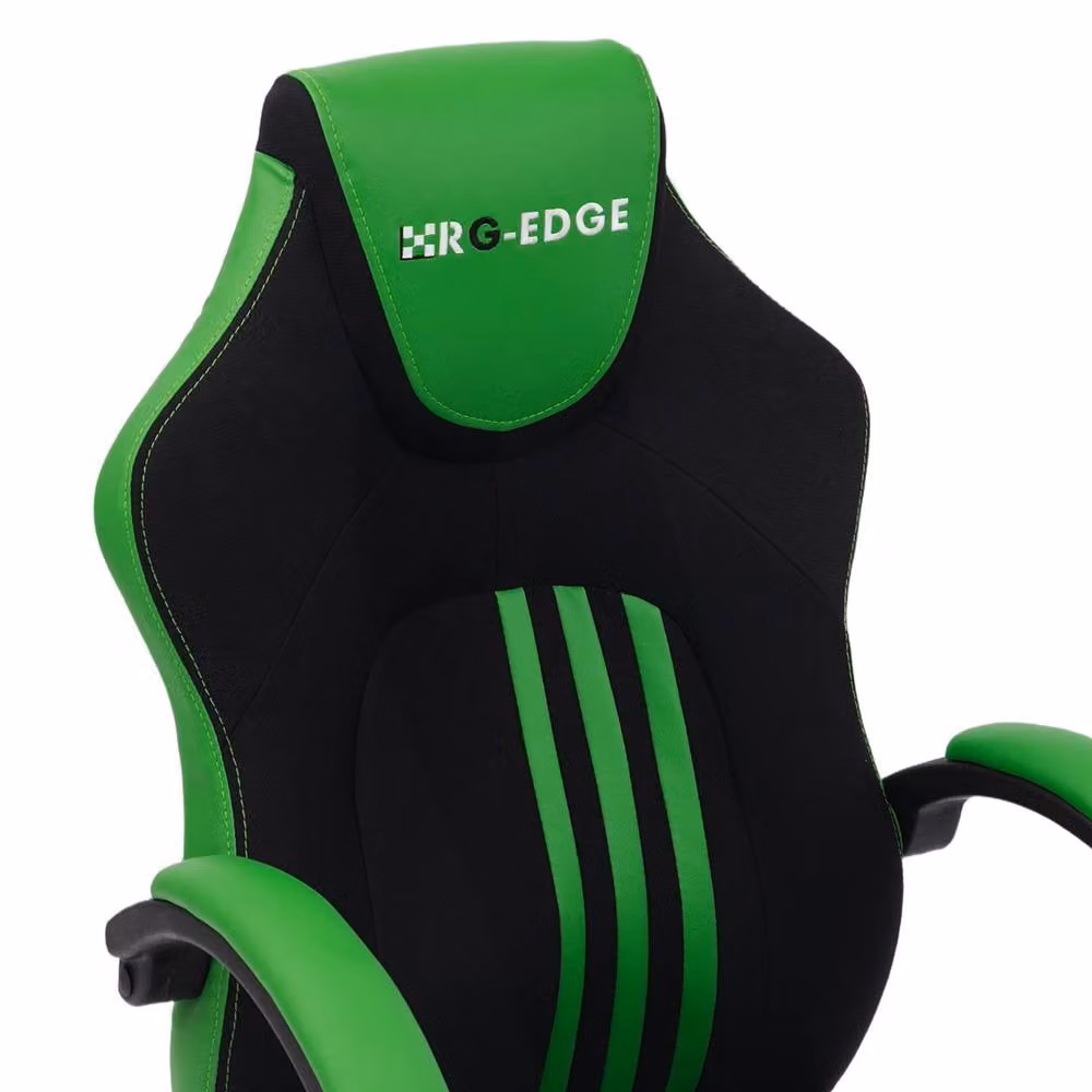 RayGar RG-EDGE Gaming Office Chair in Green and Black with High Back, Padded Armrests and 360 Degree Swivel, W/D/H: 61.0 x 61.0 x 112.5 cm – 3
