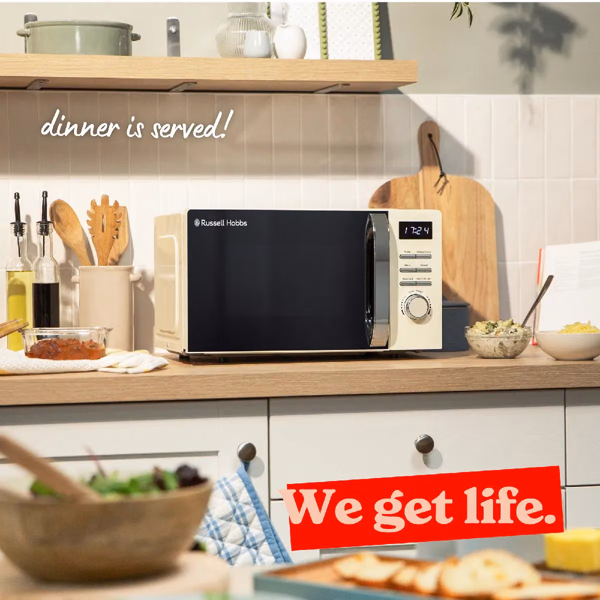 Russell Hobbs Digital Legacy 20L Solo Microwave 800W RHMD818 in Beige – 4