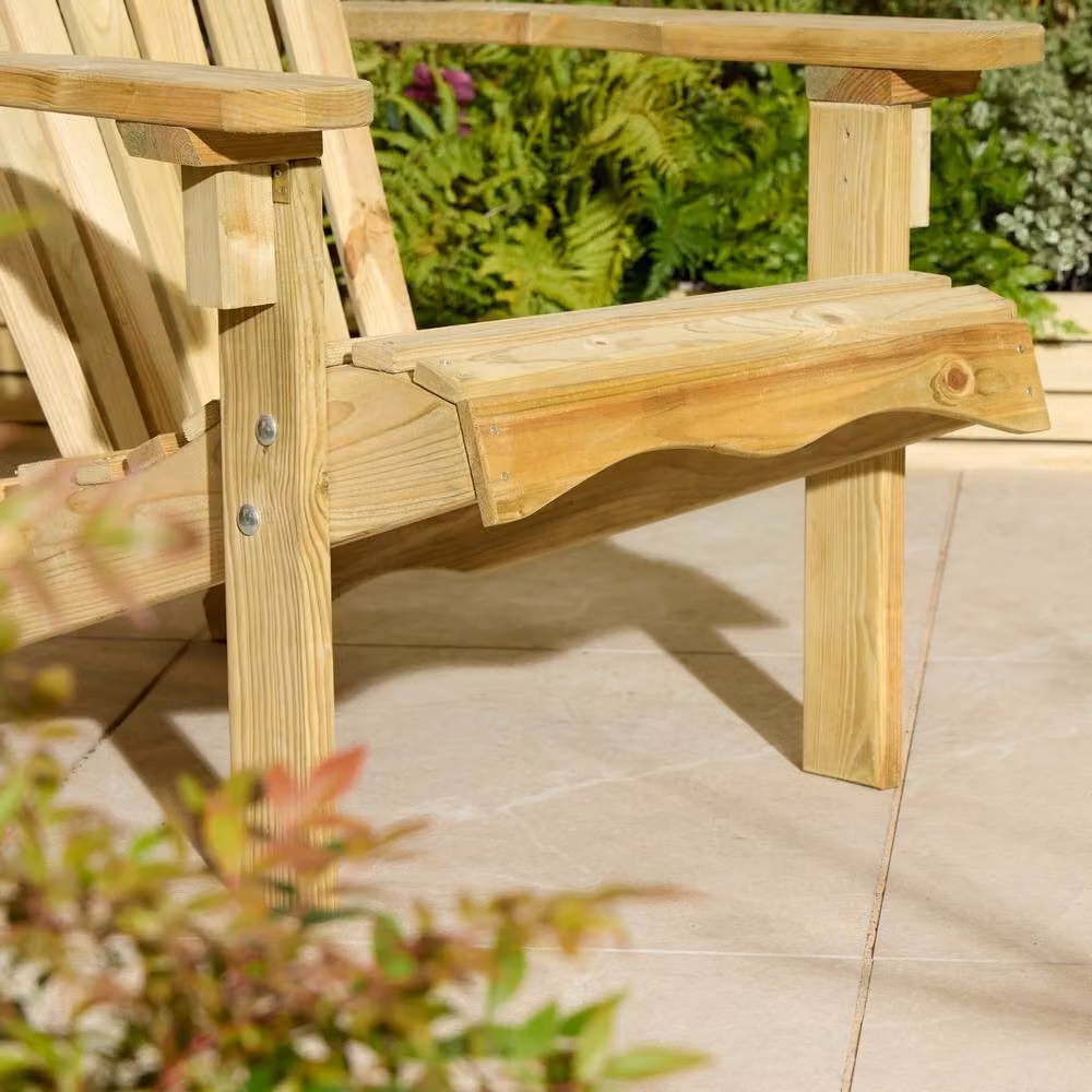 Rowlinson Lakeside Adirondack Garden Chair in Brown, W/D/H: 72.5 x 91 x 91 cm – 3
