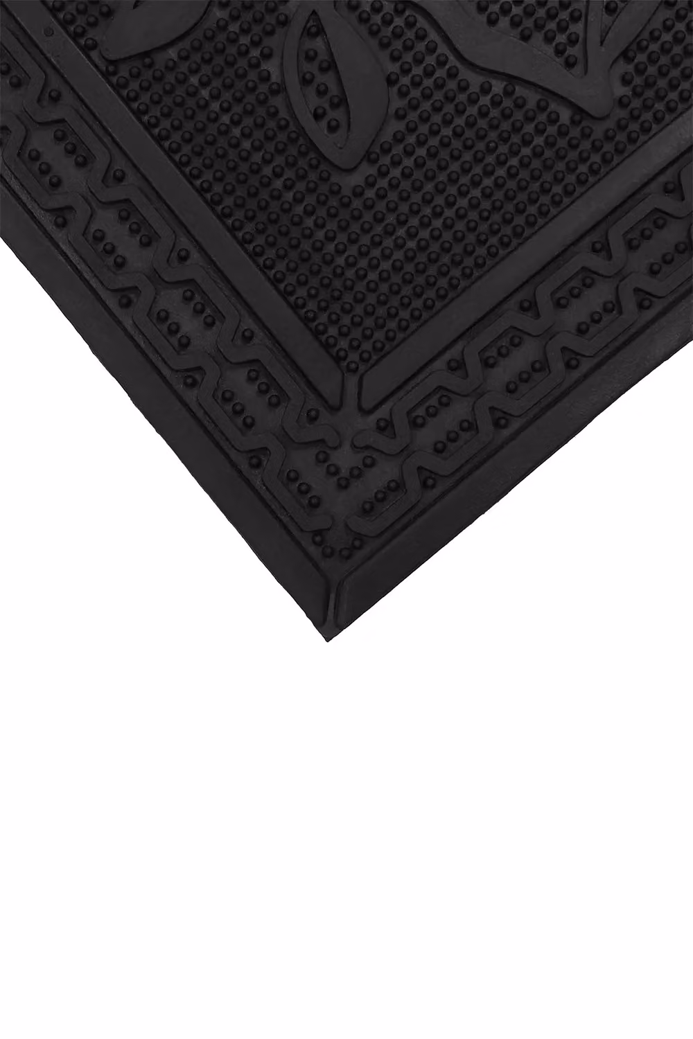 JVL Black Rubber Pin Patio Doormat, W: 45 cm, L: 120 cm – 4