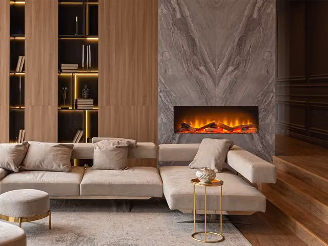 Acantha Aspire 100 Fully Inset Media Wall Electric Fire in Black – 1