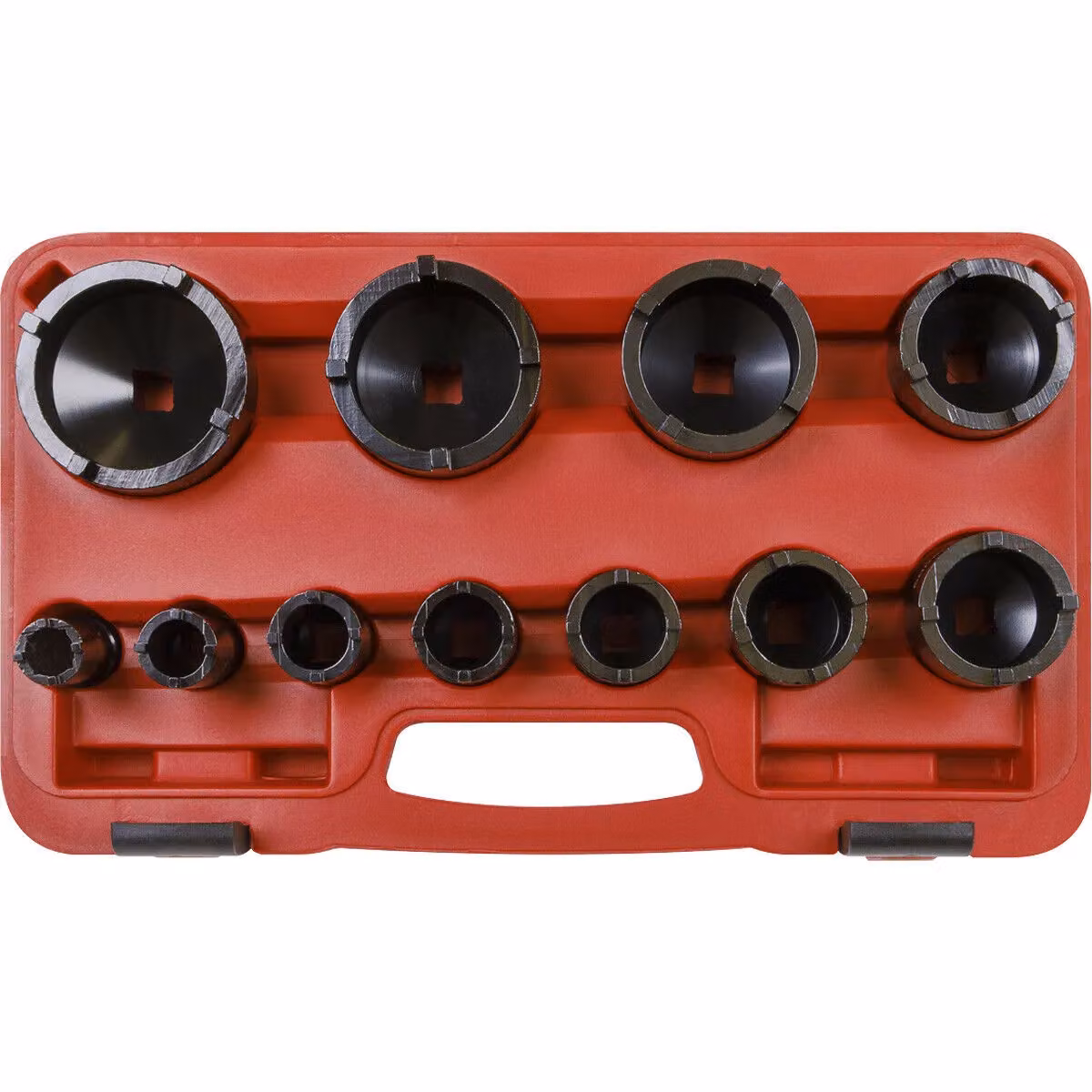 Loops 11 Pack 4 Tooth Castellated Ball Joint Axle Socket Set 15mm to 61mm 1/2 Inch Chrome Molybdenum Impact Bits – 3
