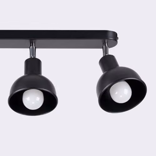 SOLLUX lighting Elba Black Metal Wall Light with E27 Bulb Compatibility – 5