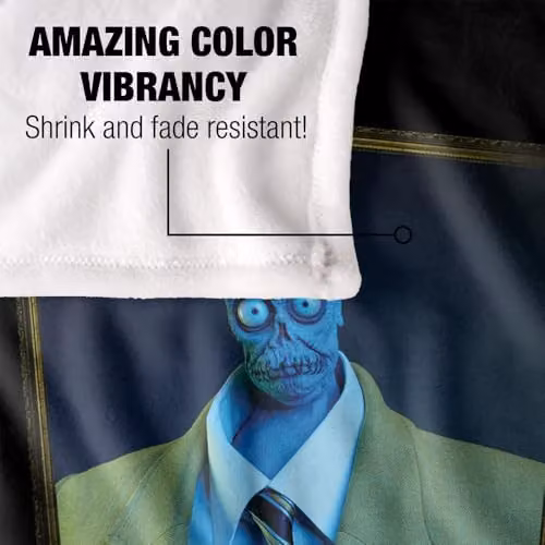 LOGOVISION Beetlejuice 2 Bob Employee of the Millennium Super Soft Silky Touch Fleece Throw Blanket, Multicolour, W: 91.44 cm x D: 147 cm – 3
