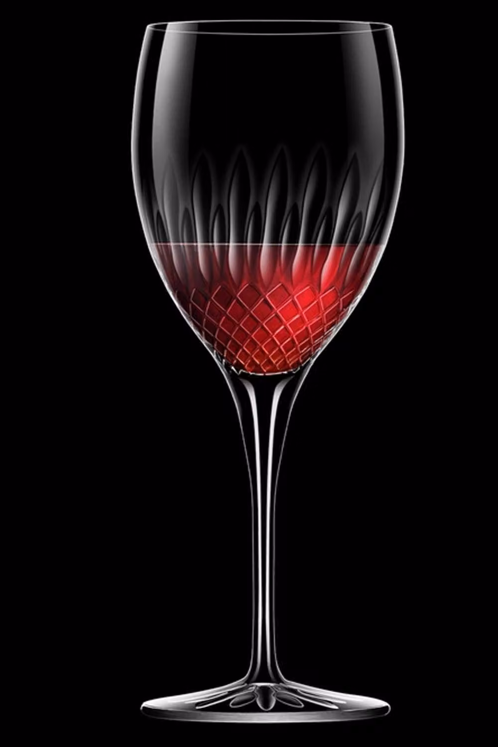 Bormioli Rocco Set of 4 Transparent Crystal Wine Glasses, 520ml – 2