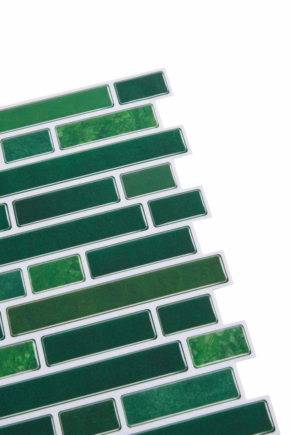 Living and Home 10Pcs Self-Adhesive Marble Effect Mosaic Splashback Wall Stickers in Green – 4