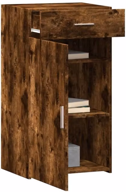 Berkfield Home Smoked Oak Sideboard in Brown, W/D/H: 50 x 42.5 x 93 cm – 1