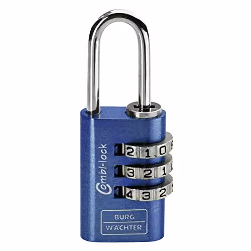 Burg-Wächter Combi 88 20 mm Adjustable 3-Digit Combination Padlock in Assorted Colours – 2