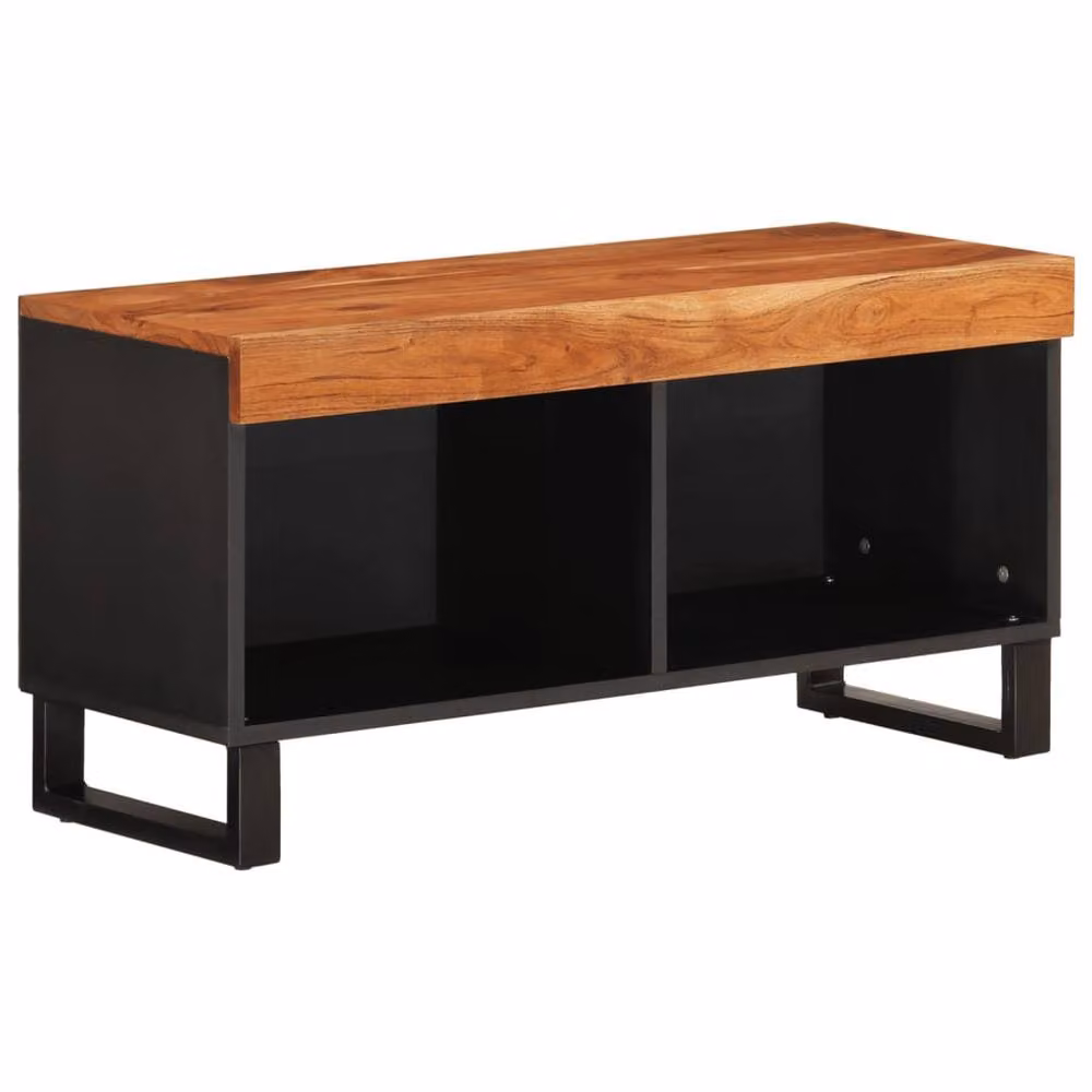 Berkfield Home Industrial Acacia Wood TV Cabinet in Brown W/D/H: 85 x 33 x 43.5 cm – 3