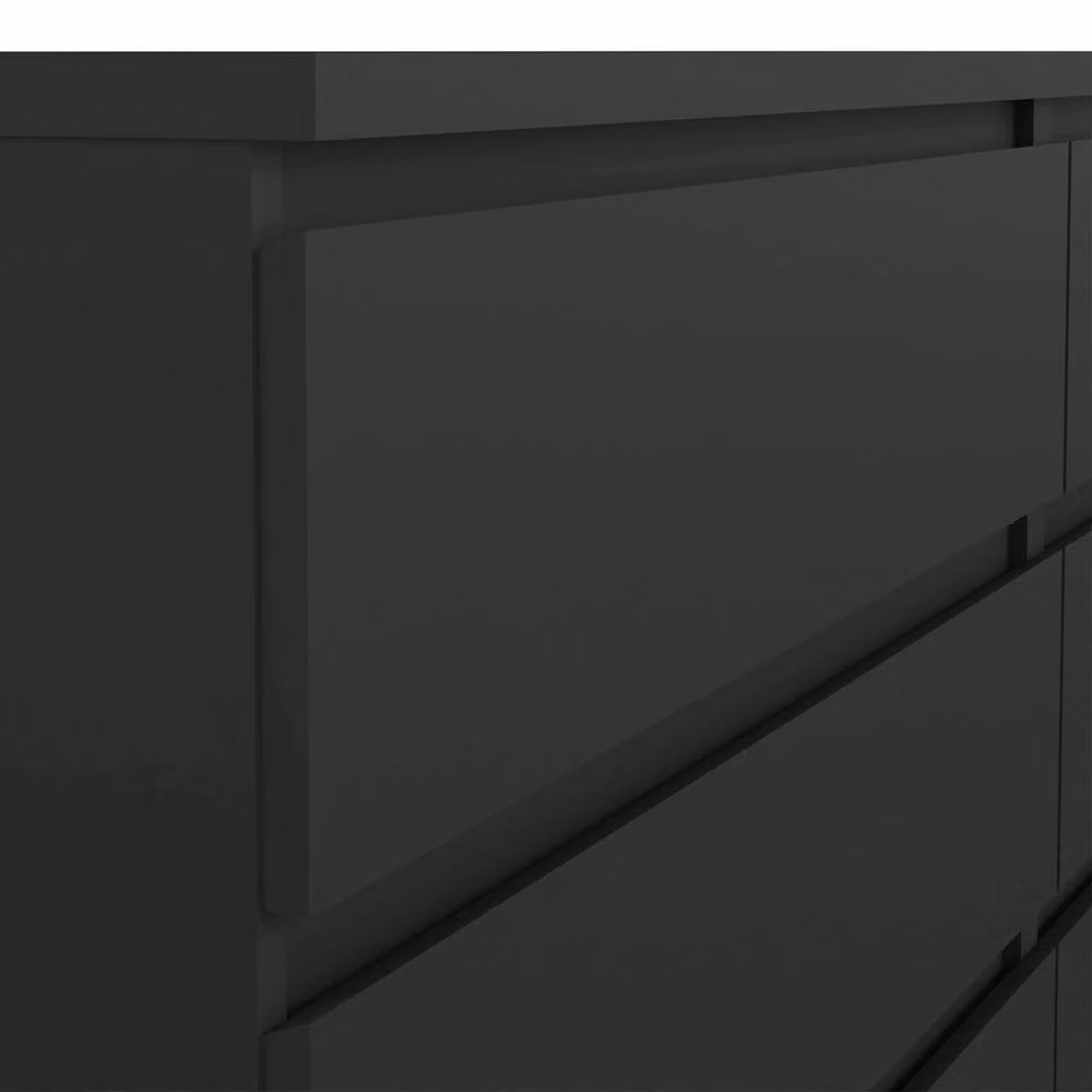 Wyld Haus Budapest Matt Black Wide 6 Drawer Chest – 3