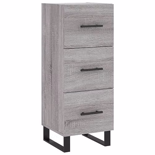 vidaXL Grey Sonoma Sideboard in Engineered Wood W/D/H: 34.5 x 34.0 x 90.0 cm