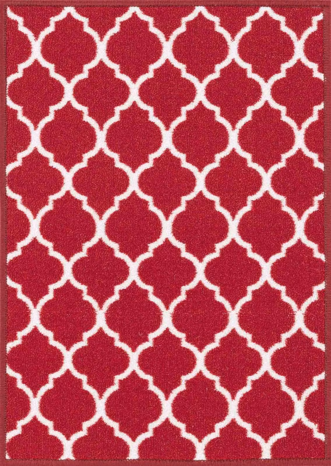 Desire Rugs Non-Slip Red Trellis Design Doormat, W/D/H: 67 x 120 x 0.5 cm – 2